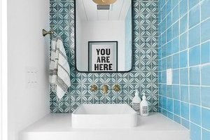 beach-style-powder-room-with-blue-tiles